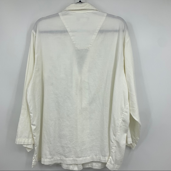 Crabtree & Evelyn womens large blouse jacket romantic cottage core cotton - Picture 7 of 7